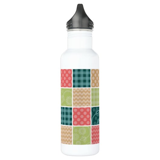 Zigzag, Chevron, Gingham, Polka Dots, Patchwork Waterfles (Links)