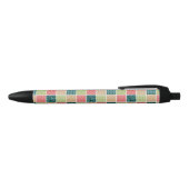 Zigzag, Chevron, Gingham, Polka Dots, Patchwork Zwarte Inkt Pen (Bovenkant)