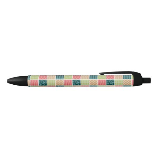 Zigzag, Chevron, Gingham, Polka Dots, Patchwork Zwarte Inkt Pen (Bovenkant)