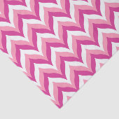 Zigzag Chevron Pattern, roze en witte zigzag Tissuepapier (Detail)