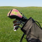 zigzag, Chevron, Polka Dots, Gingham, Jouw naam Golfheadcover (Insitu)