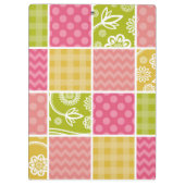 zigzag, Chevron, Polka Dots, Gingham, Jouw naam Klembord (Achterkant)