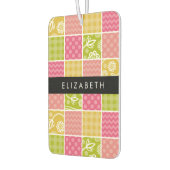 zigzag, Chevron, Polka Dots, Gingham, Jouw naam Luchtverfrisser (Links)