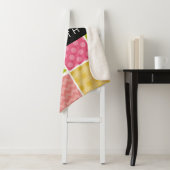 zigzag, Chevron, Polka Dots, Gingham, Jouw naam Sherpa Deken (In situ)