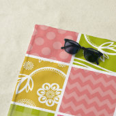 zigzag, Chevron, Polka Dots, Gingham, Jouw naam Strandlaken (In situ)