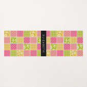 zigzag, Chevron, Polka Dots, Gingham, Jouw naam Yogamat (Achterkant (horizontaal))