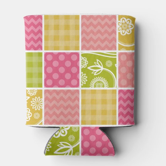 Zigzag, Chevron, Polka Dots, Gingham, Patchwork Blikjeskoeler (Achterkant)