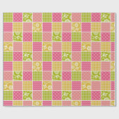 Zigzag, Chevron, Polka Dots, Gingham, Patchwork Cadeaupapier (Vlak)