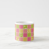 Zigzag, Chevron, Polka Dots, Gingham, Patchwork Espresso Kop (Voorkant)