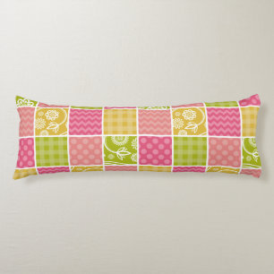 Zigzag, Chevron, Polka Dots, Gingham, Patchwork Lichaamskussen