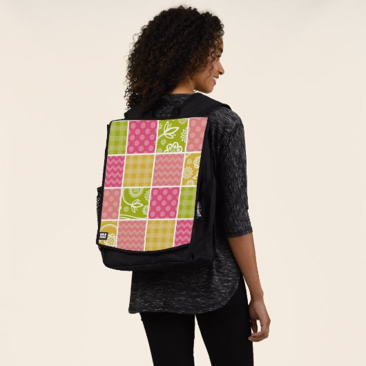 Zigzag, Chevron, Polka Dots, Gingham, Patchwork Rugtassen (Gedragen)