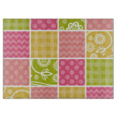 Zigzag, Chevron, Polka Dots, Gingham, Patchwork Snijplank (Voorkant)