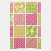 Zigzag, Chevron, Polka Dots, Gingham, Patchwork Theedoek (Verticaal)