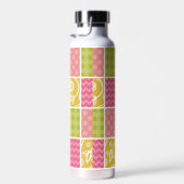 Zigzag, Chevron, Polka Dots, Gingham, Patchwork Waterfles (Rechts)