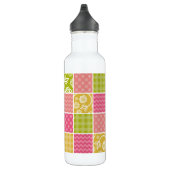 Zigzag, Chevron, Polka Dots, Gingham, Patchwork Waterfles (Rechts)