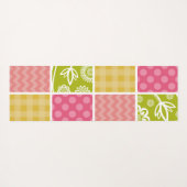 Zigzag, Chevron, Polka Dots, Gingham, Patchwork Yogamat (Achterkant (horizontaal))