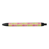 Zigzag, Chevron, Polka Dots, Gingham, Patchwork Zwarte Inkt Pen (Voorkant)