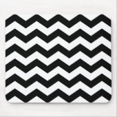 Zigzag Chevron Zwart En Wit Muismat (Voorkant)