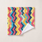 Zigzag de couleurs ondulées (Gant de toilette)