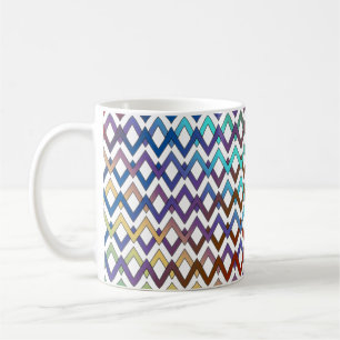 ZIGZAG-diamanten - gekleurd + uw rug. en ideeën Koffiemok