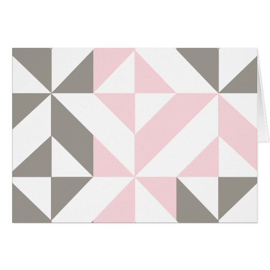 ZigZag géométrique rose et argent (Devant horizontal)