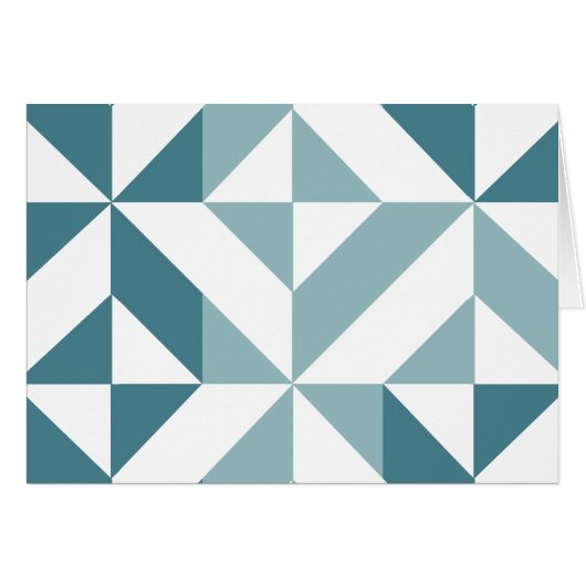 ZigZag géométrique vert turquoise à deux tons (Devant horizontal)