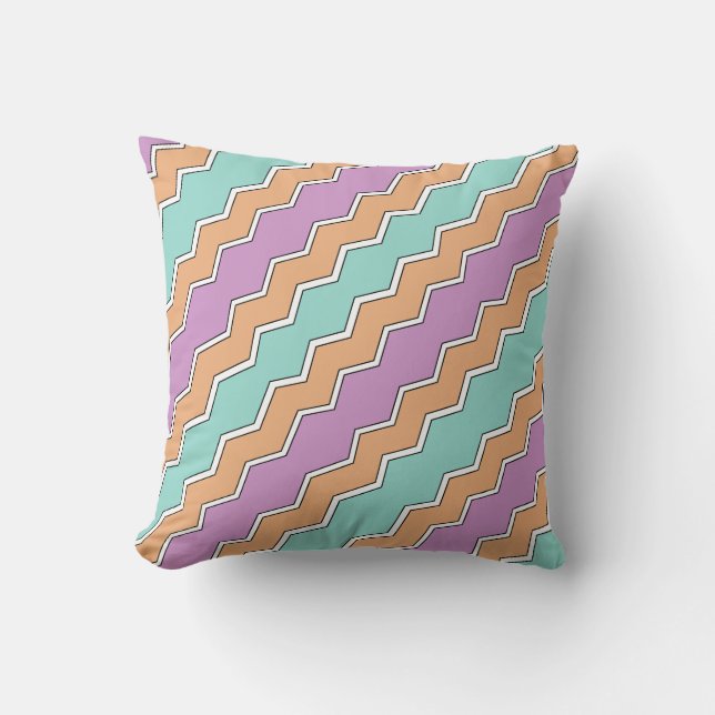 ZigZag geometrisch patroon Kussen (Voorkant)
