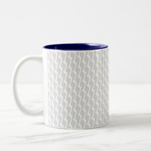 Zigzag gris clair minimal Mug en céramique Motif