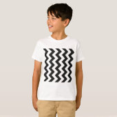 Zigzag I - Wit en Donkergrijs T-shirt (Voorkant volledig)