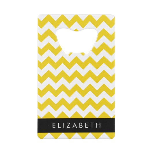 Zigzag Jaune, Chevron Jaune, Votre Nom (Devant)