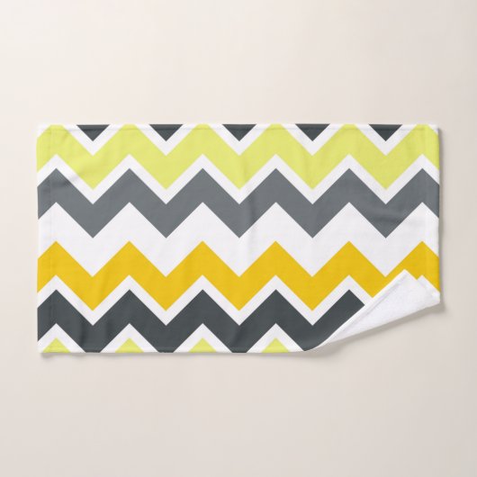 ZIGZAG - JAUNE ET GRIS (Serviette à main)