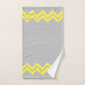 Zigzag jaune sur Grey 2 (Serviette à main)