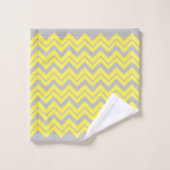 Zigzag jaune sur Grey 2 (Gant de toilette)