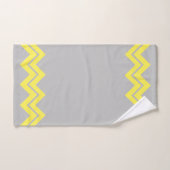 Zigzag jaune sur Grey 2 (Serviette à main)