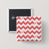 ZigZag LtRoze Vierkante Button 5,1 Cm (Voorkant /achterkant)