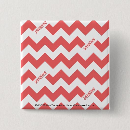 ZigZag LtRoze Vierkante Button 5,1 Cm (Voorkant)