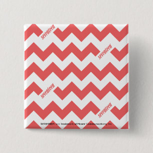 ZigZag LtRoze Vierkante Button 5,1 Cm