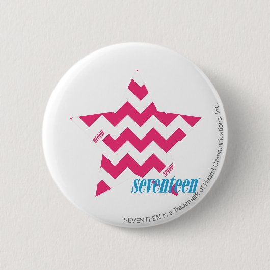 ZigZag Magenta 2 Ronde Button 5,7 Cm (Voorkant)