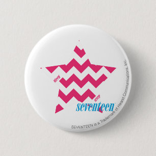ZigZag Magenta 2 Ronde Button 5,7 Cm