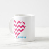 ZigZag Magenta 3 Koffiemok (Voorkant links)