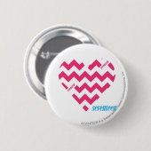 ZigZag Magenta 3 Ronde Button 5,7 Cm (Voorkant /achterkant)