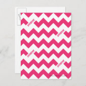 ZigZag Magenta Briefkaart (Voorkant / Achterkant)
