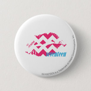 ZigZag Magenta Ronde Button 5,7 Cm