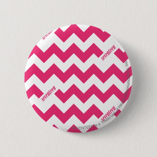 ZigZag Magenta Ronde Button 5,7 Cm (Voorkant)