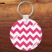 ZigZag Magenta Sleutelhanger (Voorkant)