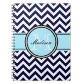 Zigzag Monogram notebook bij de marine Notitieboek (Voorkant)