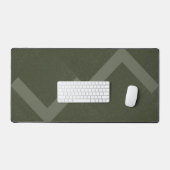 Zigzag Moss Green Desk Mat - Personnalisable (Clavier et souris)