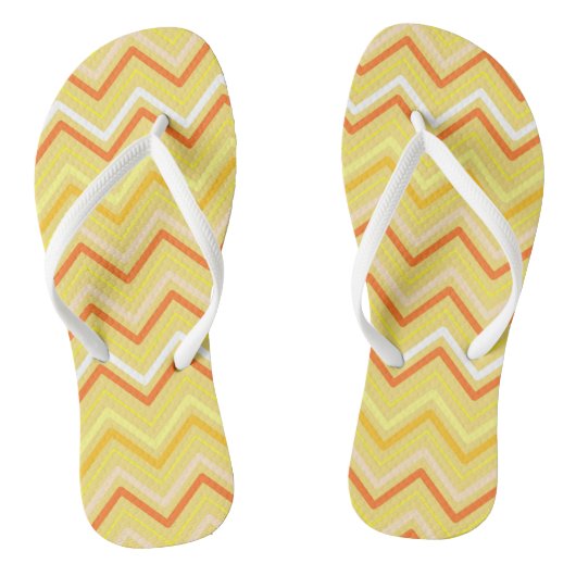Zigzag Multi-Couleurs Boucles à tongs orange (Semelle)