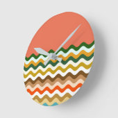 Zigzag Multicolor Patroon Ronde Klok (Hoek)
