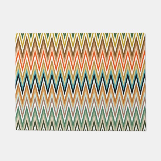 Zigzag Multicolor Pattern Deurmat (Voorkant)